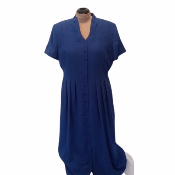 Melissa Harper maxi dress size 16 blue - Picture 1 of 16